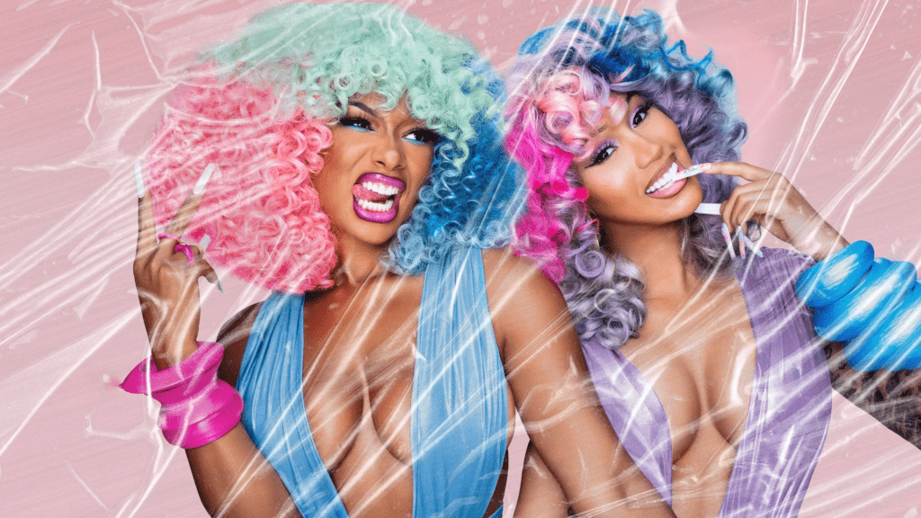 Photo: Cardi B and Megan Thee Stallion pictured Queen TV Episode 15 visual playlist cover on Midwesthub TV